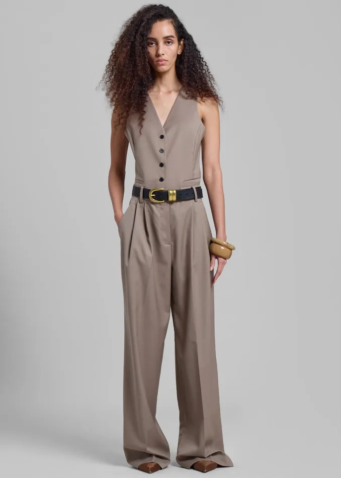 The Frankie Shop Outerwear Jorae Vest 8211 Taupe 8211 Women