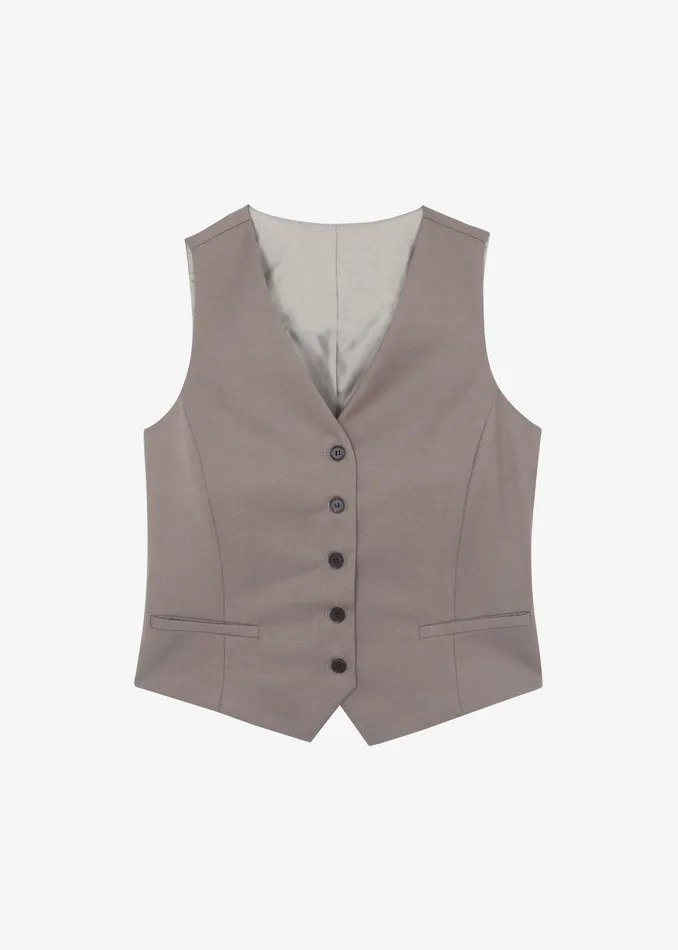 The Frankie Shop Outerwear Jorae Vest 8211 Taupe 8211 Women