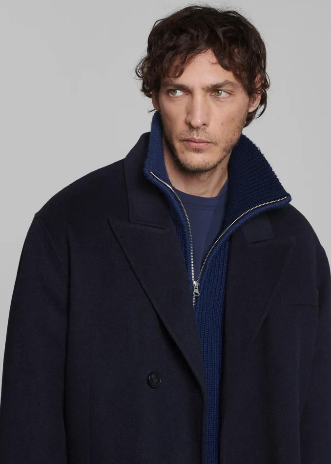 The Frankie Shop Outerwear Paxton Wool Coat 8211 Dark Navy 8211 Men