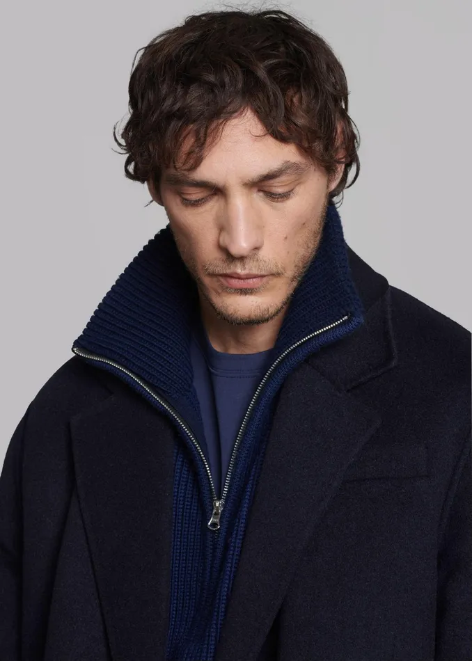 The Frankie Shop Outerwear Paxton Wool Coat 8211 Dark Navy 8211 Men