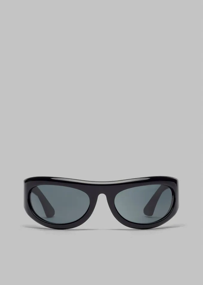 The Frankie Shop Port Tanger Safaa Sunglasses 8211 Black AcetateBlack Lens 8211 MenWomen The Frankie Shop Port Tanger Safaa Sunglasses 8211 Black AcetateBlack Lens 8211 MenWomen