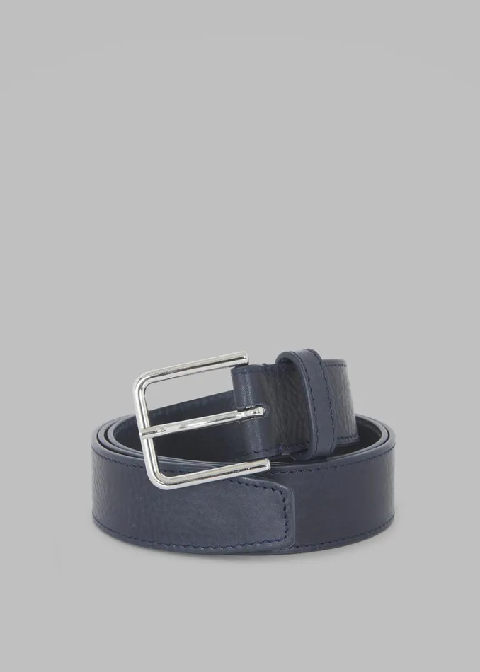 The Frankie Shop Toni Leather Belt 8211 Dark Navy 8211 Women