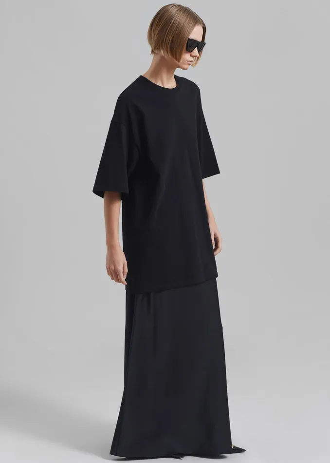 The Frankie Shop Tops Avak Oversized Tee 8211 Black 8211 Women