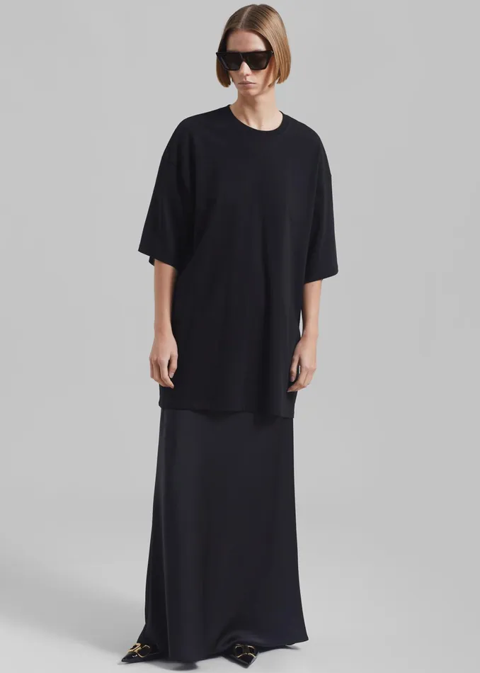The Frankie Shop Tops Avak Oversized Tee 8211 Black 8211 Women