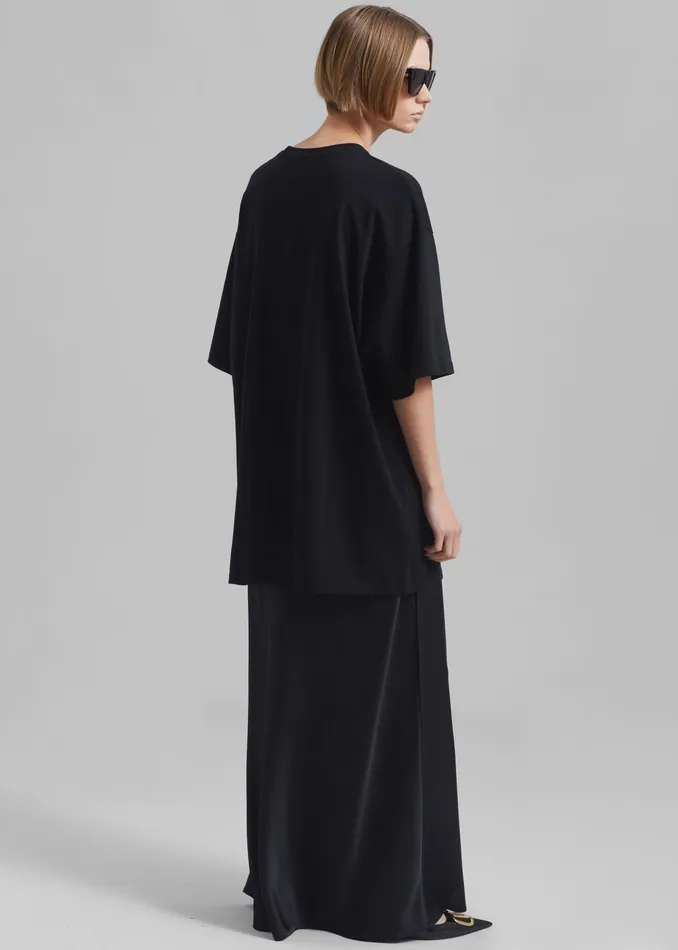 The Frankie Shop Tops Avak Oversized Tee 8211 Black 8211 Women