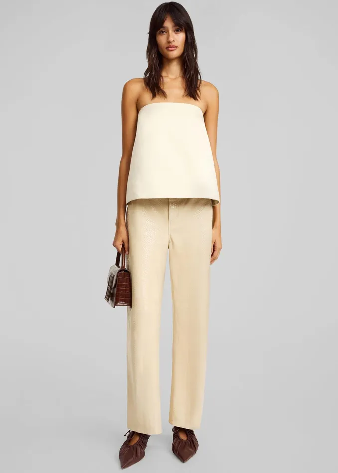 The Frankie Shop Tops By Malene Birger Hermie Top 8211 Oyster Gray 8211 Women The Frankie Shop Tops By Malene Birger Hermie Top 8211 Oyster Gray 8211 Women