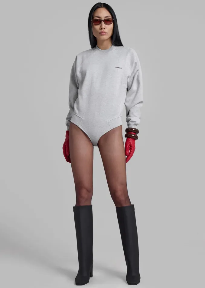 The Frankie Shop Tops Coperni Crewneck Sweatshirt Body 8211 Grey Melange 8211 Women The Frankie Shop Tops Coperni Crewneck Sweatshirt Body 8211 Grey Melange 8211 Women