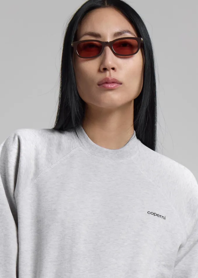 The Frankie Shop Tops Coperni Crewneck Sweatshirt Body 8211 Grey Melange 8211 Women