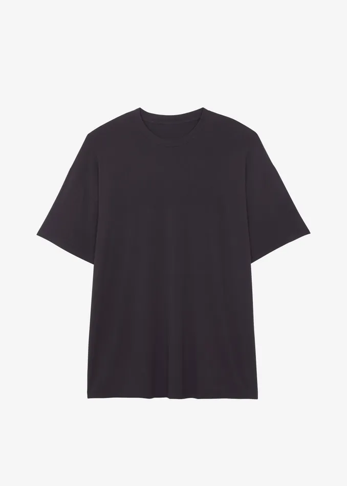 The Frankie Shop Tops Ella Boxy Tee 8211 Dark Plum 8211 Women