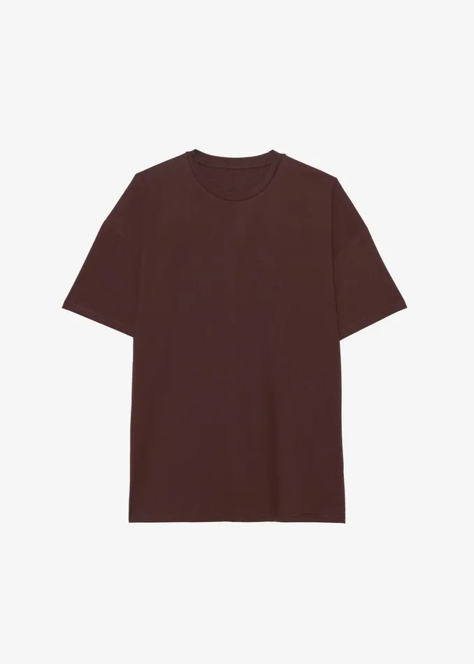The Frankie Shop Tops Faro Boxy Tee 8211 Brown 8211 Women