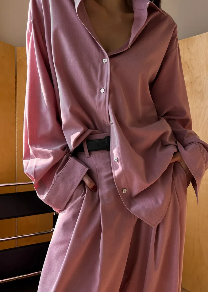 The Frankie Shop Tops Gelso Shirt 8211 Rose 8211 Women