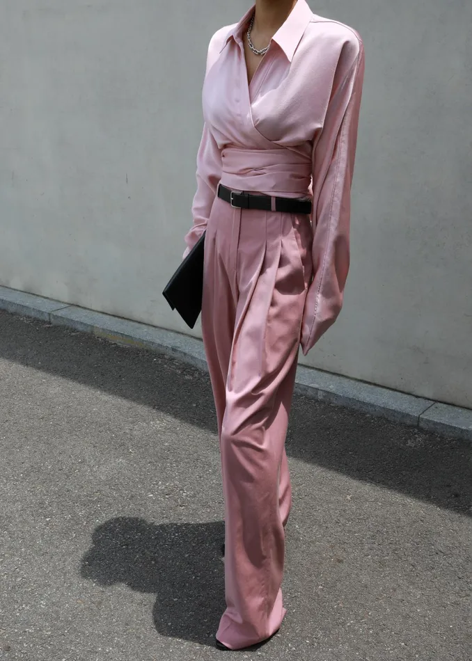 The Frankie Shop Tops Gelso Shirt 8211 Rose 8211 Women