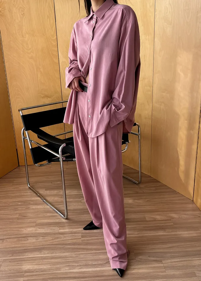 The Frankie Shop Tops Gelso Shirt 8211 Rose 8211 Women