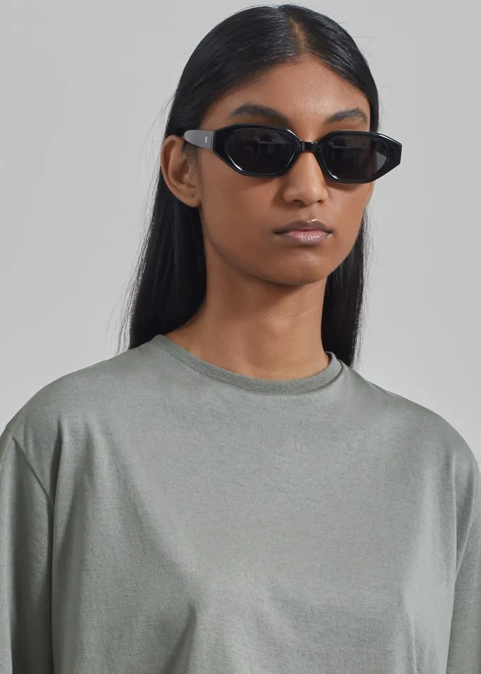 The Frankie Shop Tops Harper Soft Organic TShirt 8211 Light Khaki 8211 Women