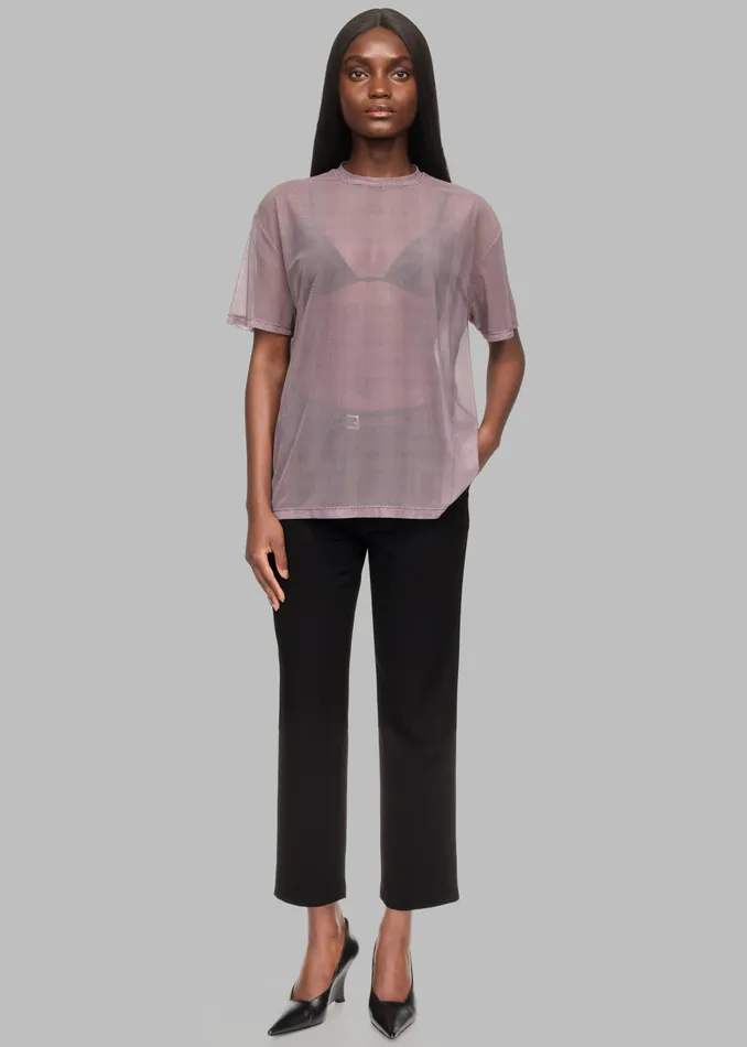 The Frankie Shop Tops Joyce Mesh Tee X Barbie 8211 Burgundy 8211 Women