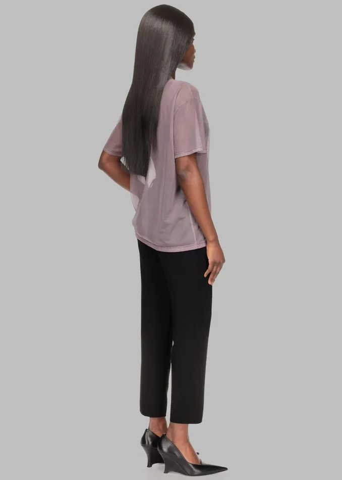 The Frankie Shop Tops Joyce Mesh Tee X Barbie 8211 Burgundy 8211 Women