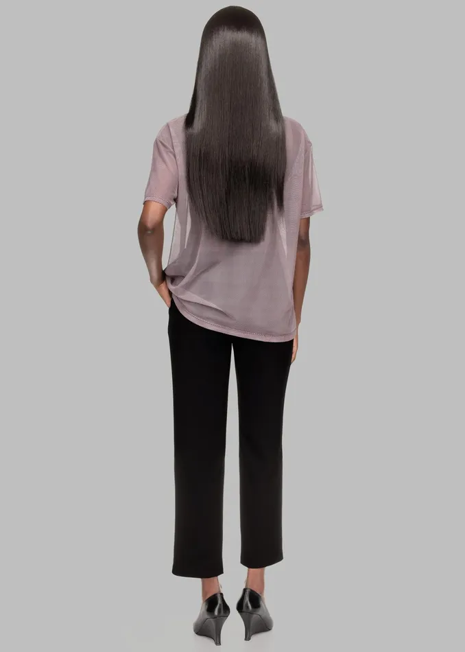 The Frankie Shop Tops Joyce Mesh Tee X Barbie 8211 Burgundy 8211 Women