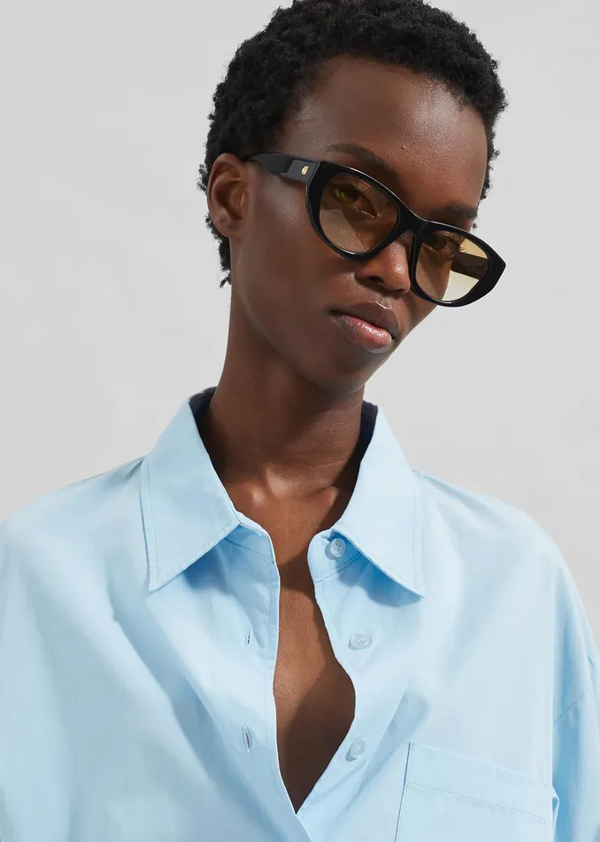 The Frankie Shop Tops Lui Shirt 8211 Sky 8211 Women
