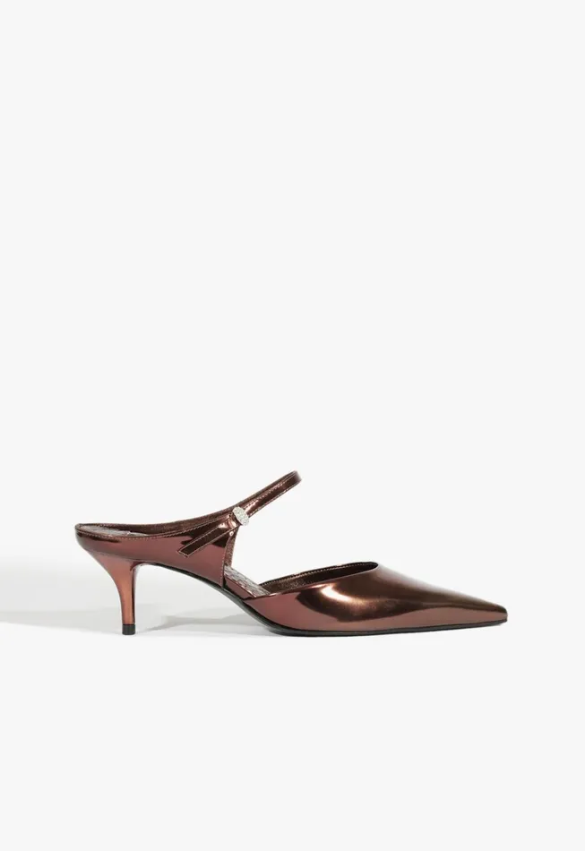 Tonya Mid Mule Pump Dark Brown Women Schutz Shoes