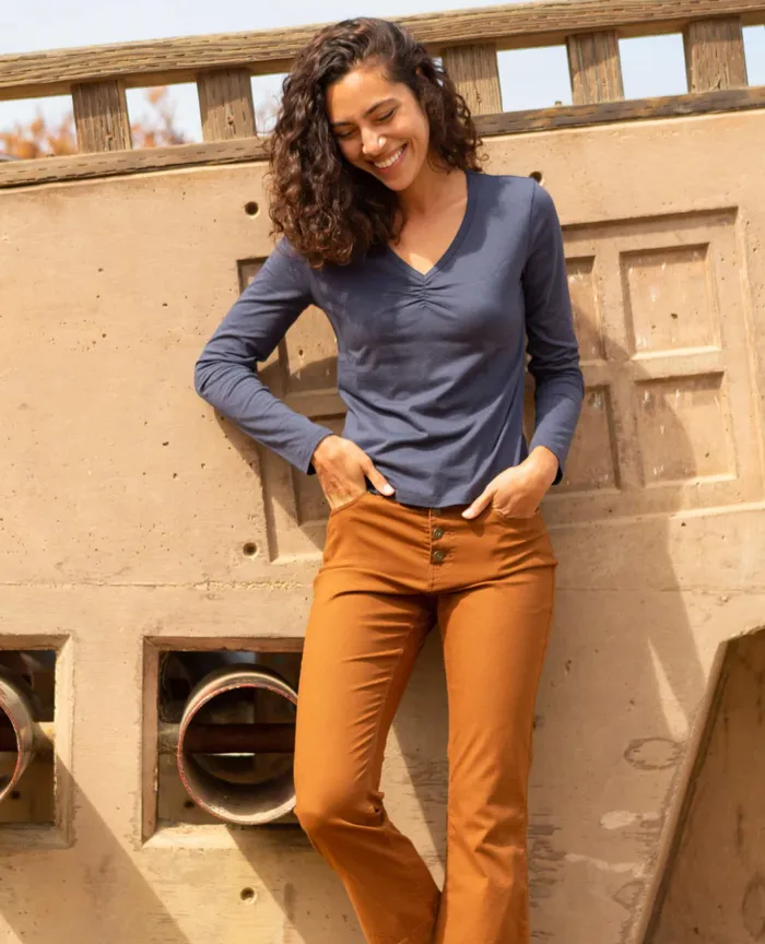 Tops and TShirts Rose Long Sleeve Tee True Navy ToadandCo Women8217s