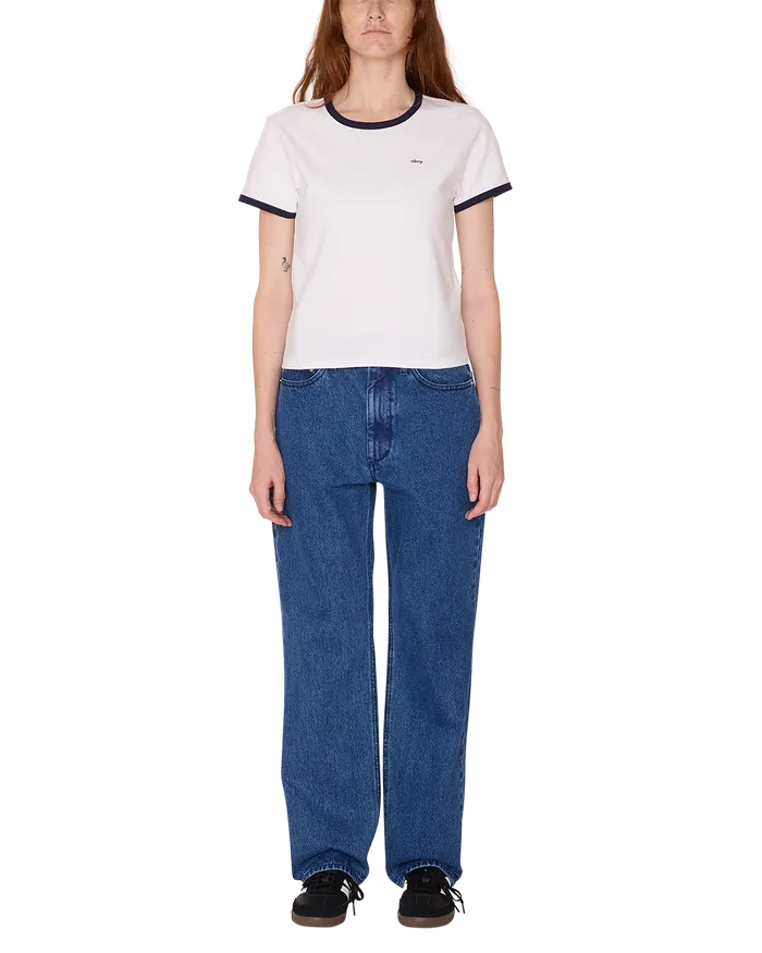 TOPS TYLER RINGER TSHIRT White OBEY Clothing Women