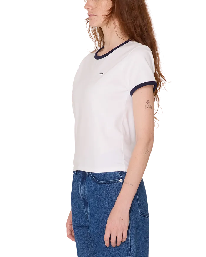 TOPS TYLER RINGER TSHIRT White OBEY Clothing Women
