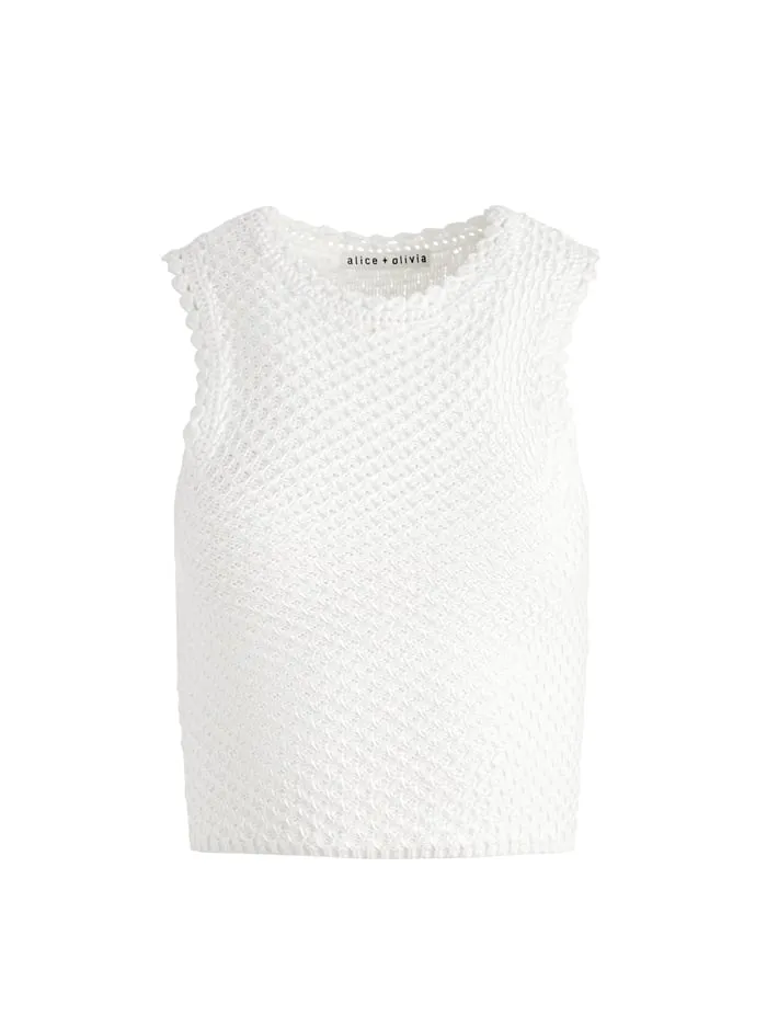 Tops Women Alice Olivia Amity Tank Soft White