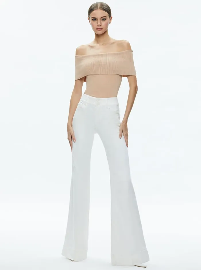 Tops Women Alice Olivia Dolan Pullover Almond