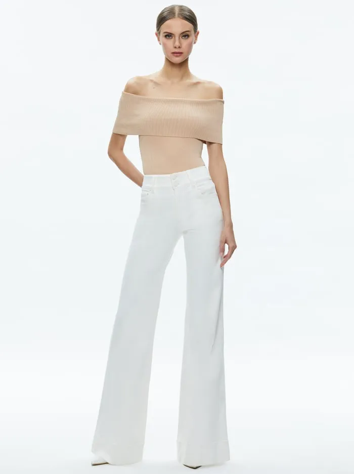 Tops Women Alice Olivia Dolan Pullover Almond