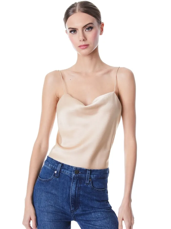 Tops Women Alice Olivia Harmon Slip Tank Almond