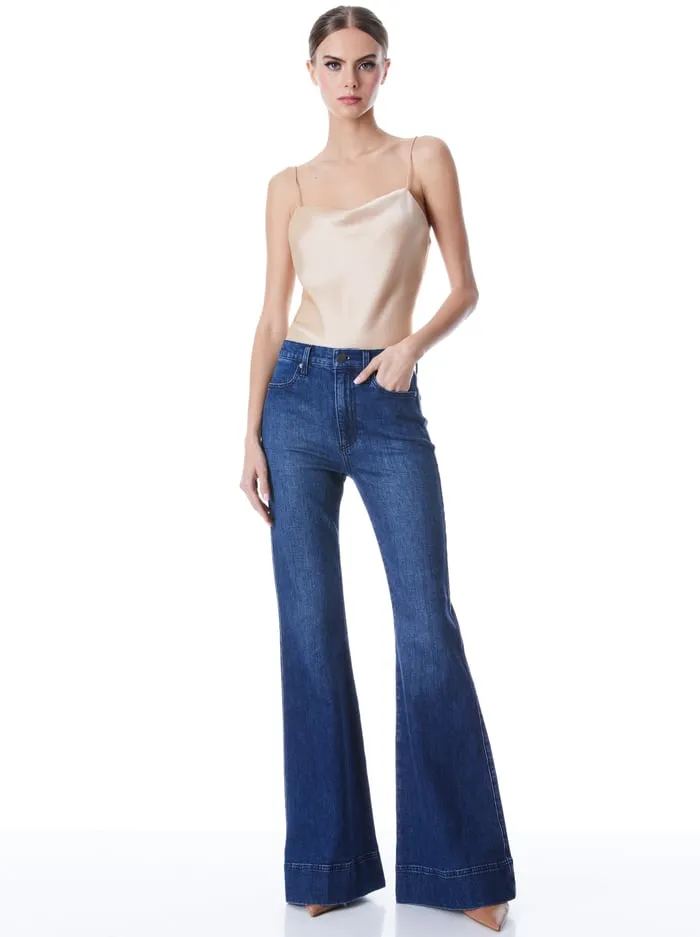 Tops Women Alice Olivia Harmon Slip Tank Almond