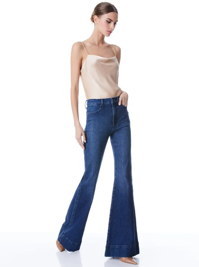 Tops Women Alice Olivia Harmon Slip Tank Almond