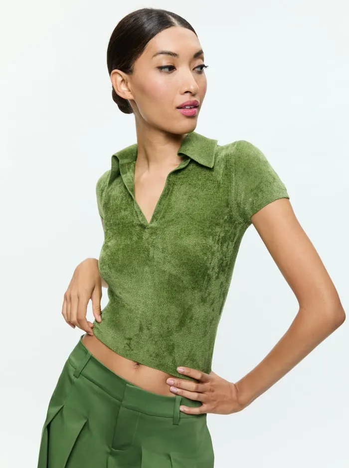 Tops Women Alice Olivia Martha Polo Avocado