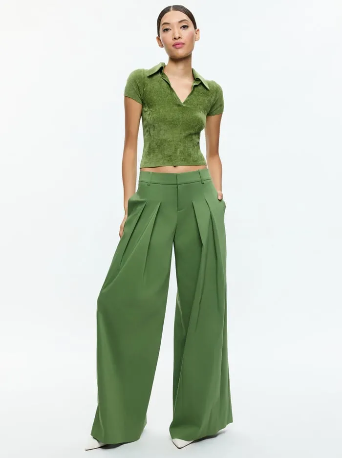Tops Women Alice Olivia Martha Polo Avocado