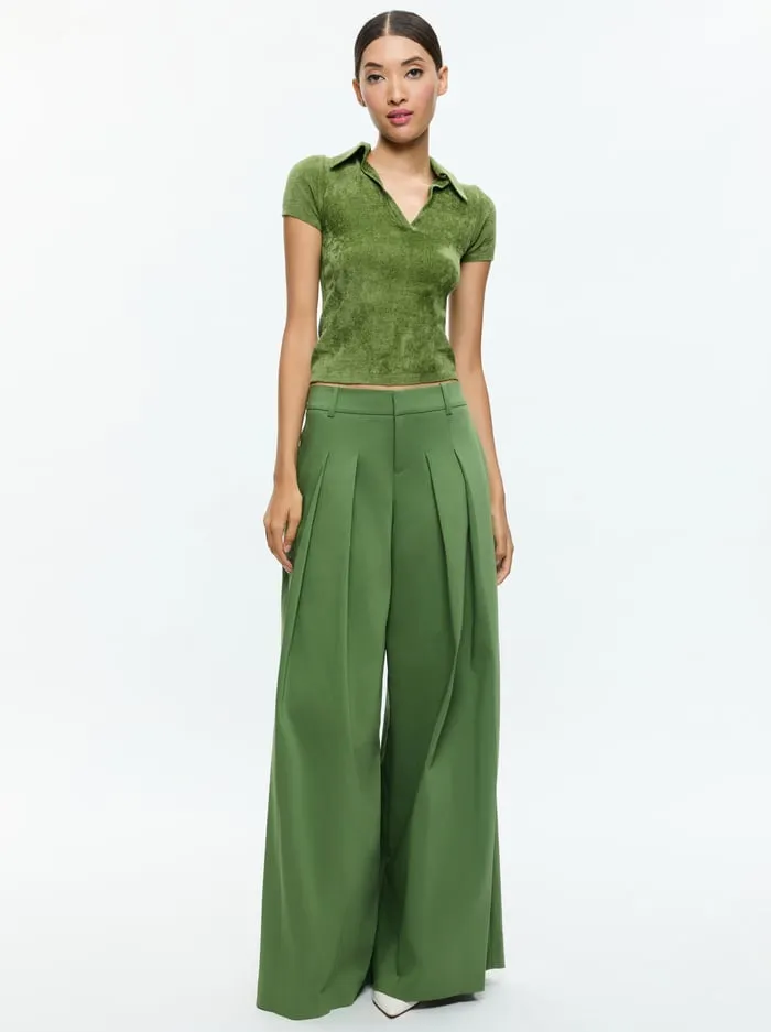 Tops Women Alice Olivia Martha Polo Avocado