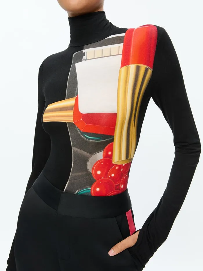 Tops Women Alice Olivia Tom Wesselmann Delaina Long Sleeve Turtleneck Top Still Life