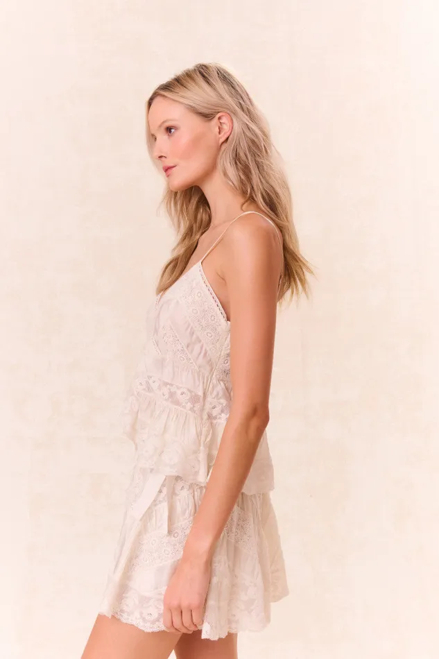 Tops Women LoveShackFancy Luschia Lace Cami Top Off White