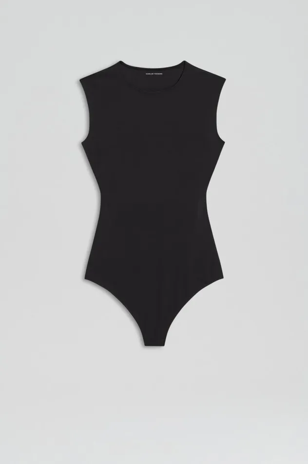 Tops Women Scanlan Theodore SLEEVELESS BODYSUIT Black Tops Women Scanlan Theodore SLEEVELESS BODYSUIT Black
