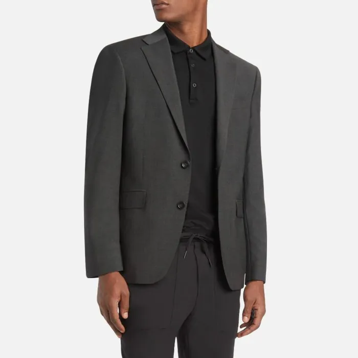 Travel Ready Modern Fit Stretch Suit Jacket Charcoal Men Kenneth Cole Suiting