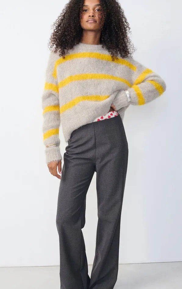 Trousers Ayany Heather Grey Women American Vintage Trousers Trousers Ayany Heather Grey Women American Vintage Trousers
