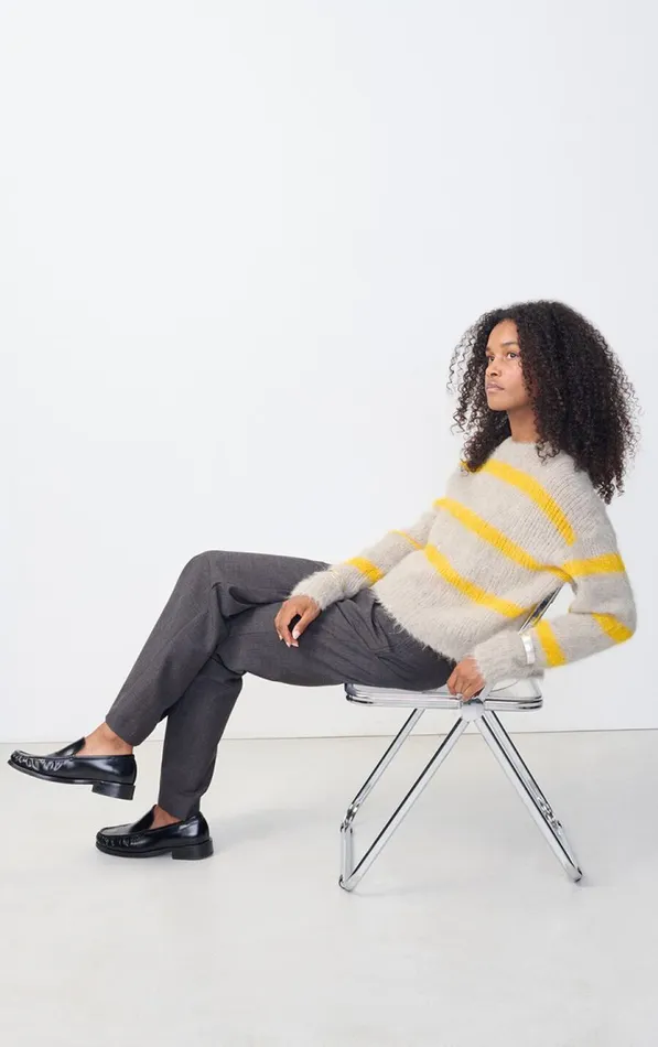 Trousers Ayany Heather Grey Women American Vintage Trousers Trousers Ayany Heather Grey Women American Vintage Trousers
