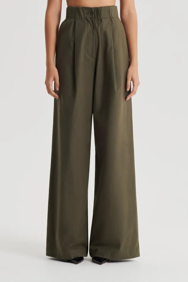 Trousers Women Scanlan Theodore PLEAT CARGO TROUSER Jungle Trousers Women Scanlan Theodore PLEAT CARGO TROUSER Jungle