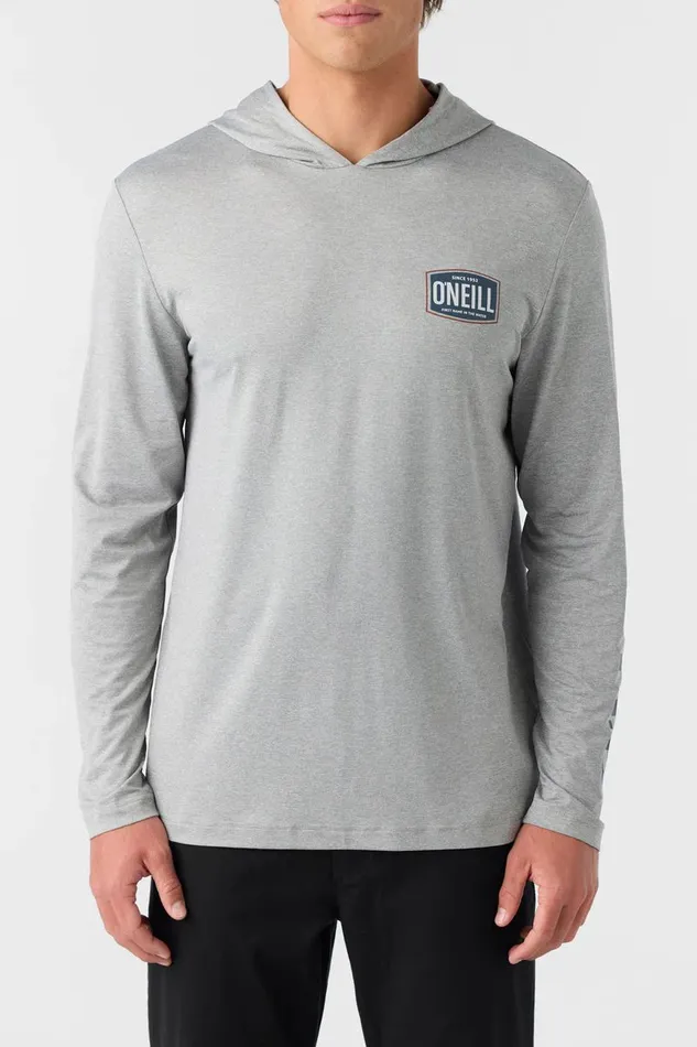 TRVLR UPF HOODED SNAP LONG SLEEVE PULLOVER Heather Grey Men O039NEILL Featured
