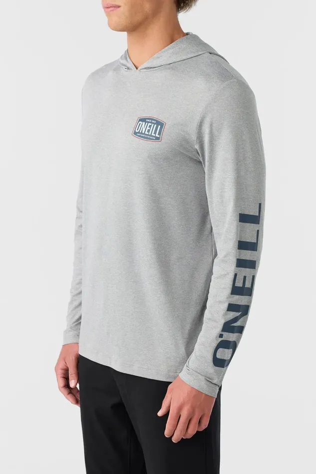 TRVLR UPF HOODED SNAP LONG SLEEVE PULLOVER Heather Grey Men O039NEILL Featured