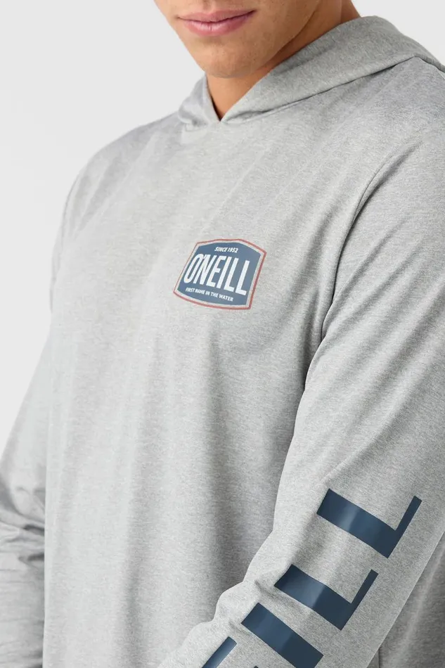 TRVLR UPF HOODED SNAP LONG SLEEVE PULLOVER Heather Grey Men O039NEILL Featured