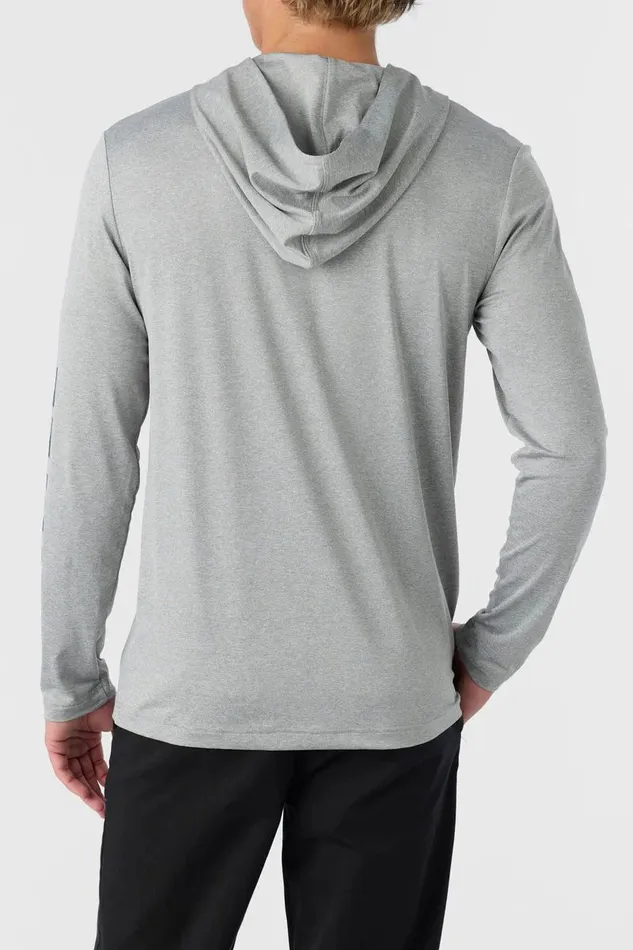TRVLR UPF HOODED SNAP LONG SLEEVE PULLOVER Heather Grey Men O039NEILL Featured