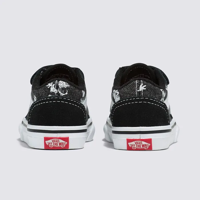 Vans Classics Kids Disney X Toddler Old Skool Hook And Loop Shoes 14 Years Multicolour