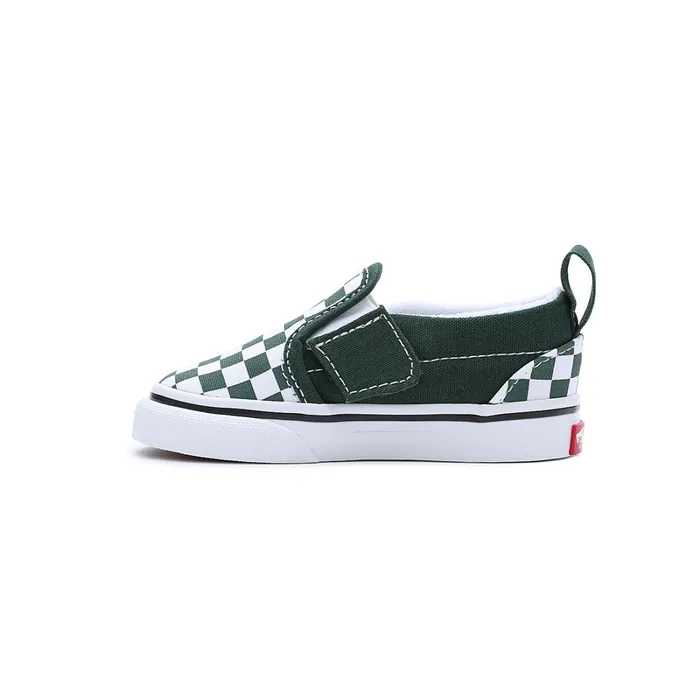 Vans Classics Kids Toddler Checkerboard SlipOn Hook And Loop Shoes 14 Years Green