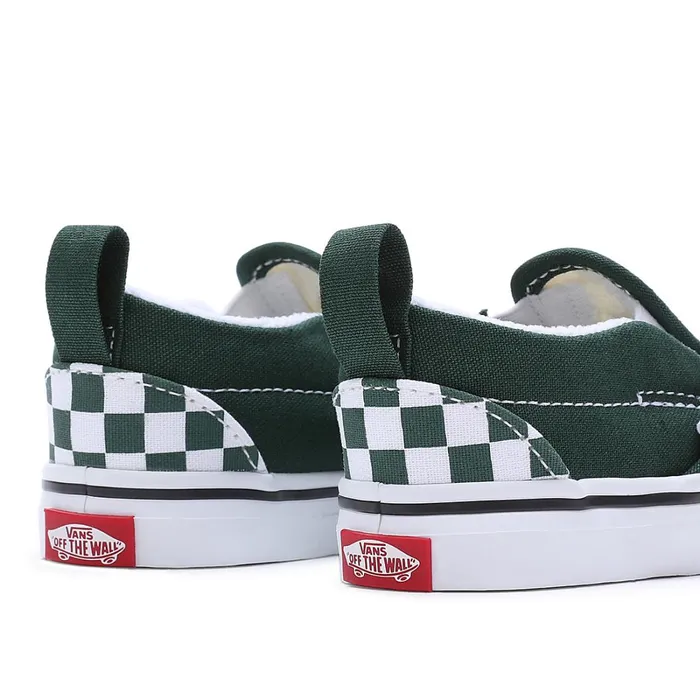 Vans Classics Kids Toddler Checkerboard SlipOn Hook And Loop Shoes 14 Years Green
