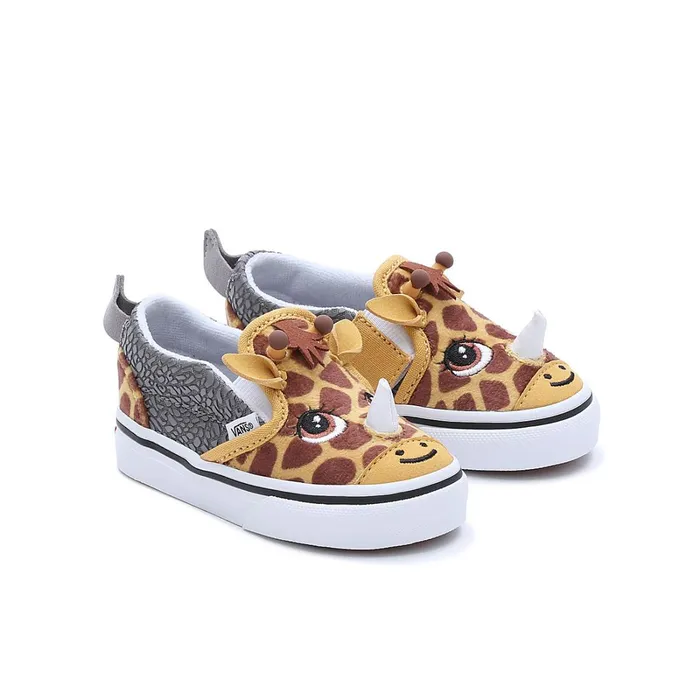 Vans Classics Kids Toddler SlipOn V Rinoceraffe Shoes 14 Years Beige
